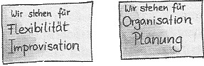 Organisation und Planung versus Flexibilität